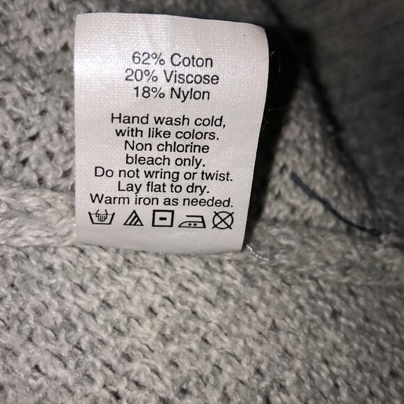 Madewell Sporty Athletic Baddie Long Sleeve Hi-Lo Scoop Gray Sweater - Picture 7 of 7